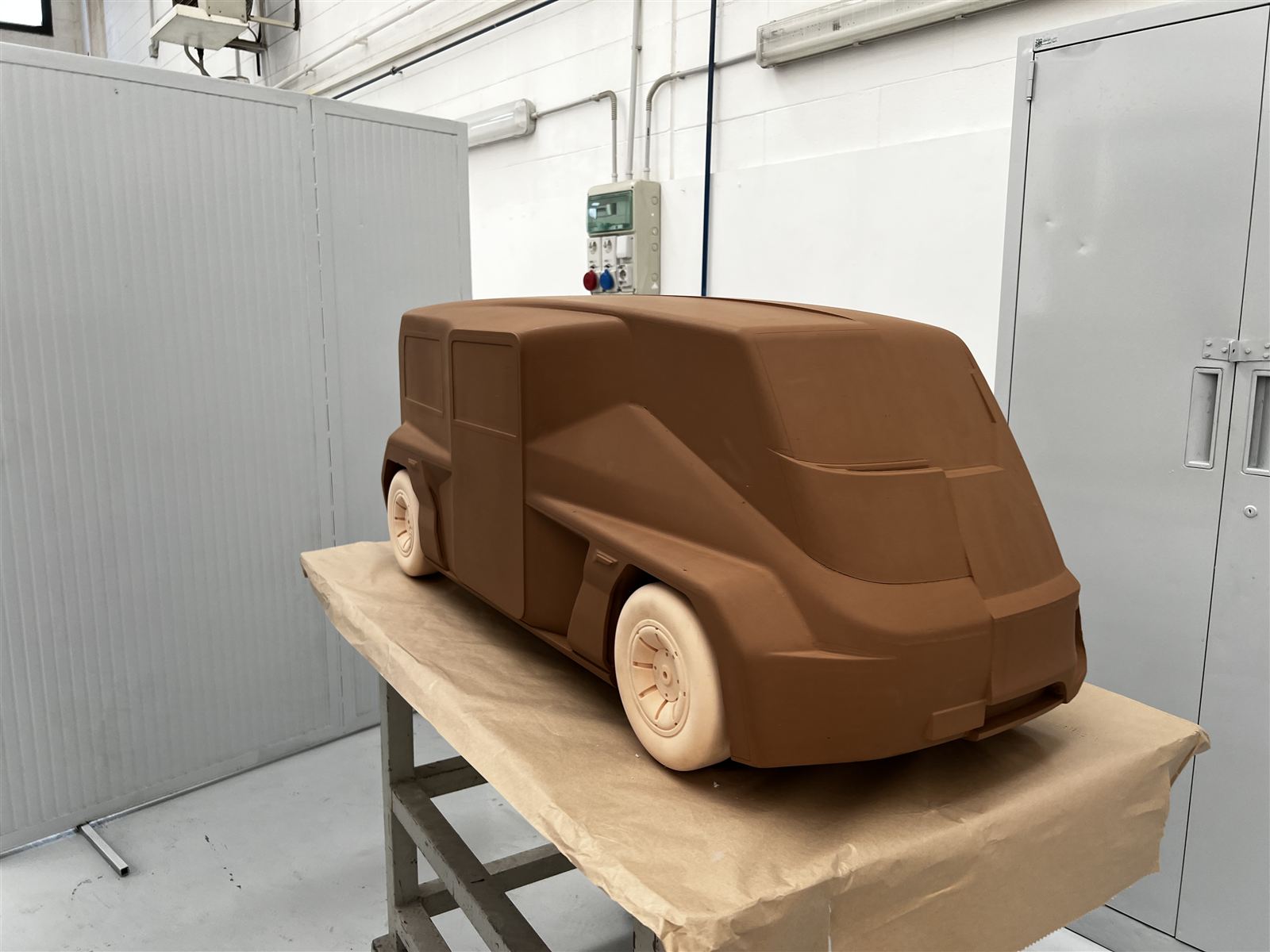 Clay scale model of the ETIOCA vehicle